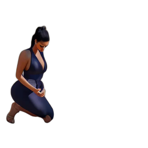 kim, kardashian, repairing, dishwasher, middle, dirt, photorealist, ultra transparent PNG cut-out