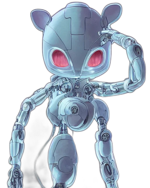 robot, creature, concept art, 3d render, cyberpunk, cartoon, blue, pastel transparent PNG cut-out