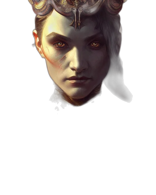 face, mask, crown, creature transparent PNG cut-out