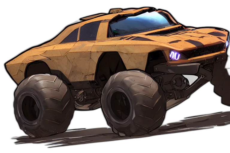 car, robot, weapon, concept art transparent PNG cut-out
