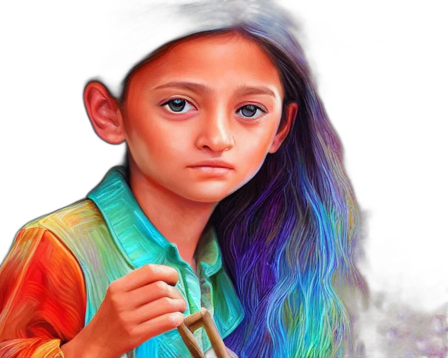face, photorealistic, oil painting, fantasy art transparent PNG cut-out
