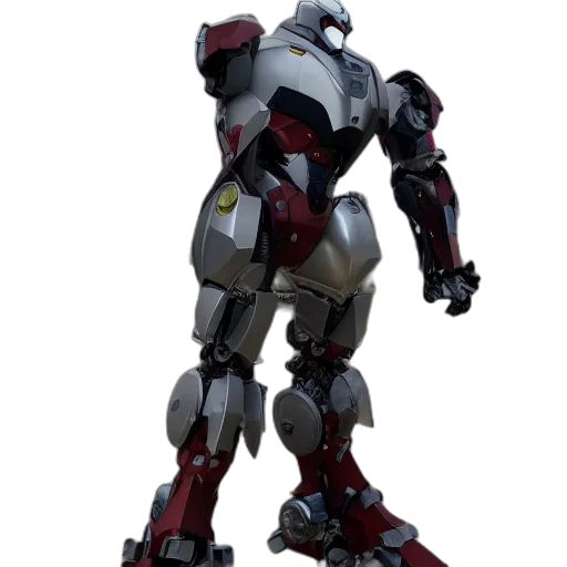 robot, weapon, 3d render, concept art transparent PNG cut-out