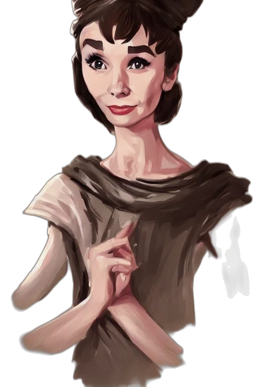 dress, face, staff, jewelry transparent PNG cut-out