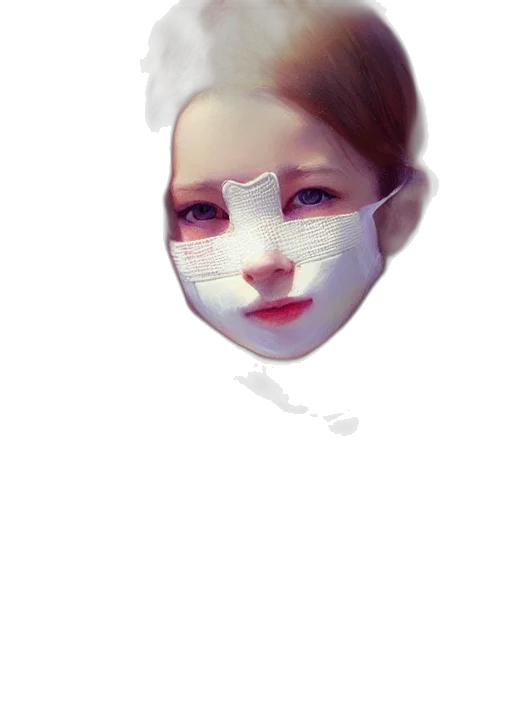 mask, face, robot, creature, photorealistic, 3d render, anime, vaporwave transparent PNG cut-out
