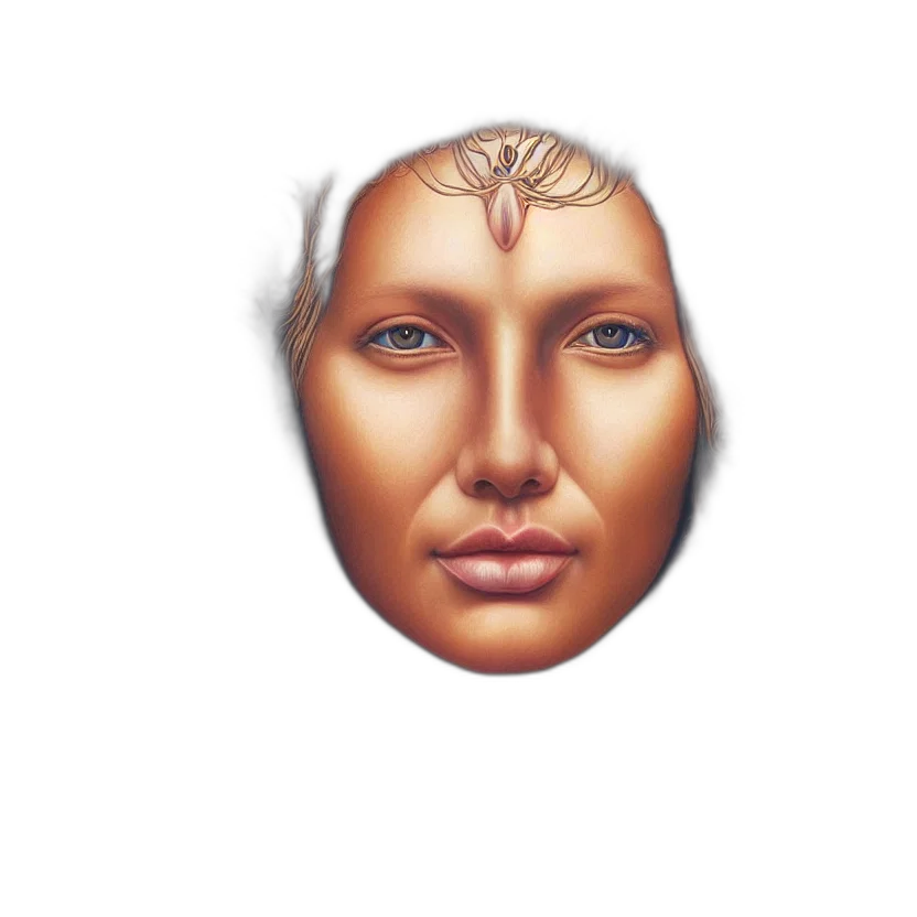 face, mask, crown, jewelry transparent PNG cut-out
