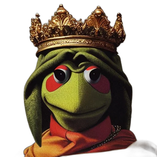 crown, hat, face, staff transparent PNG cut-out