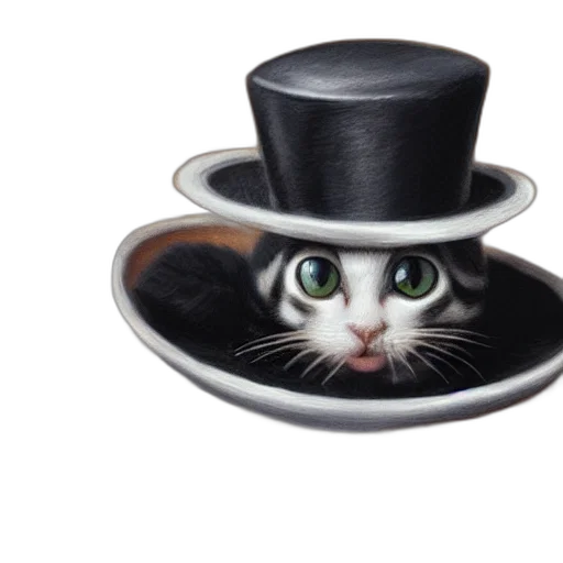 hat, animal, jewelry, mask, photorealistic, 3d render, detailed, painting transparent PNG cut-out