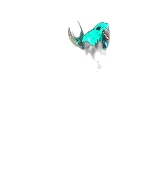 dragon, creature, animal, staff, 3d render, concept art, pixel art, vaporwave transparent PNG cut-out