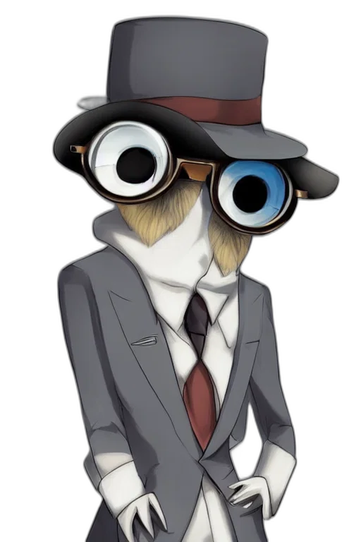 staff, mask, hat, animal, cartoon, concept art, 3d render, comic book art transparent PNG cut-out
