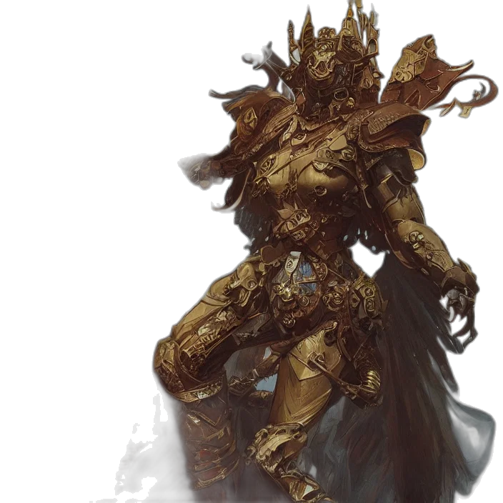 concept art, fantasy art, 3d render, golden, earth tones, dark, warhammer, russia transparent PNG cut-out