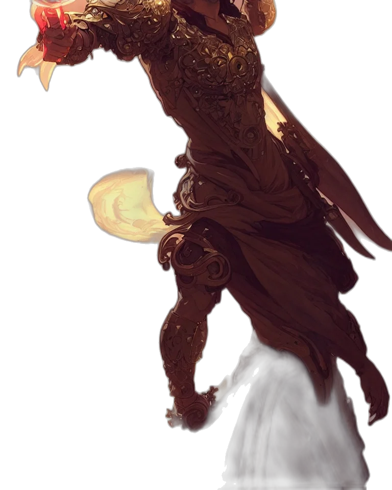 dragon, creature, mask, staff transparent PNG cut-out
