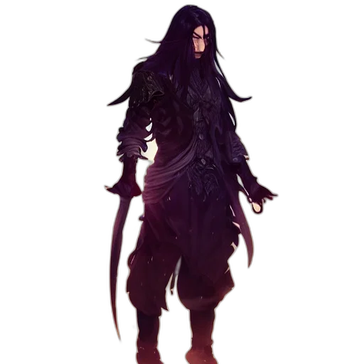staff, sword, creature, jacket transparent PNG cut-out