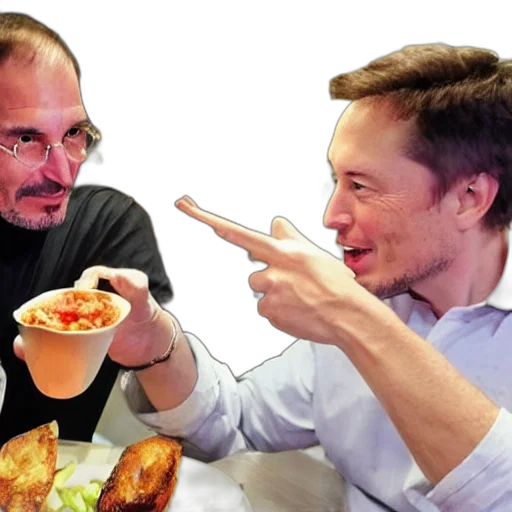 food, steve, jobs, elon transparent PNG cut-out