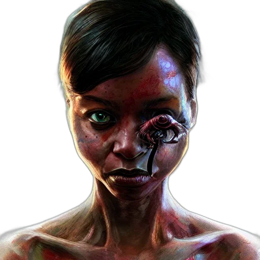 face, mask, creature, staff, concept art, photorealistic, 3d render, comic book art transparent PNG cut-out
