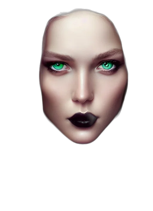 face, mask, robot, jewelry, 3d render, photorealistic, fantasy art, concept art transparent PNG cut-out