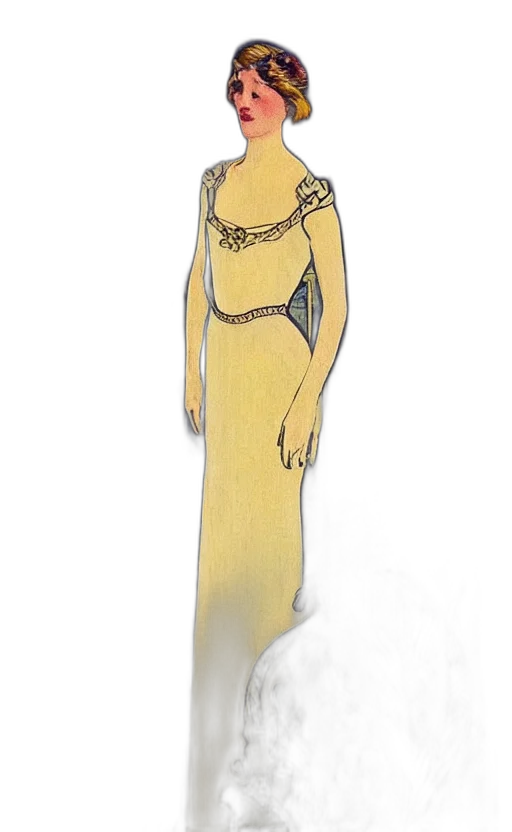 dress, jewelry, staff, crown, concept art, watercolor, fantasy art, cartoon transparent PNG cut-out