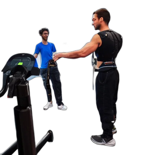 staff, 3d render, muscular, fitting, exoskeleton, rehab transparent PNG cut-out