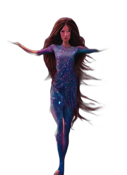 hair, dress, creature, concept art transparent PNG cut-out