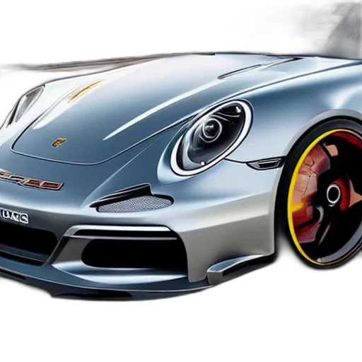 car, photorealistic, 3d render, concept art transparent PNG cut-out