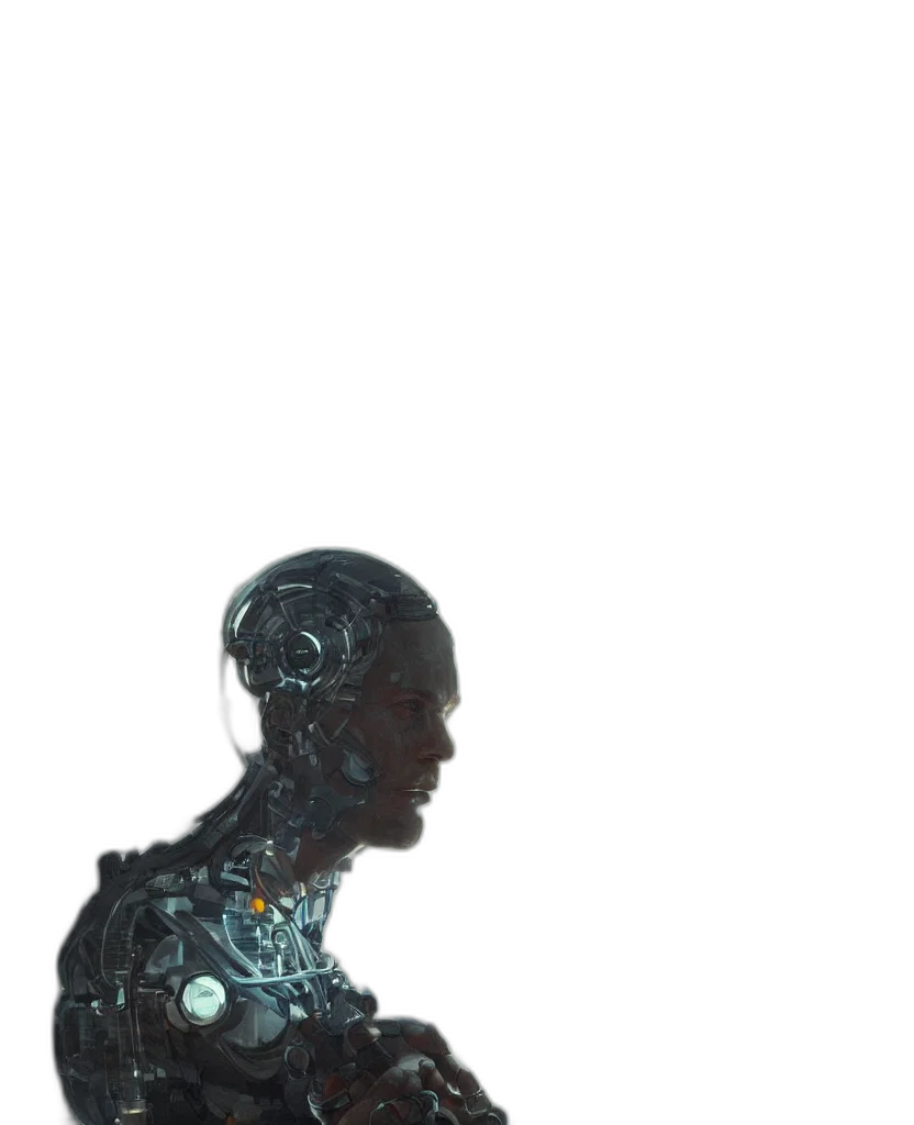 robot, face, dress, creature transparent PNG cut-out