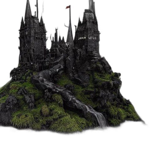 crown, building, concept art, 3d render, fantasy art, photorealistic, full, body transparent PNG cut-out