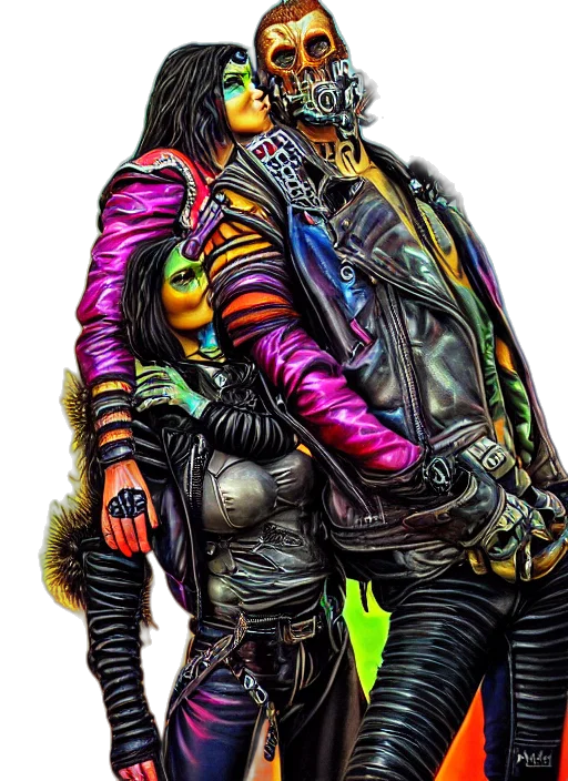 jacket, cyberpunk, comic book art, concept art transparent PNG cut-out