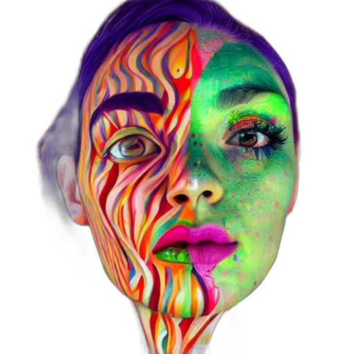 mask, face, hair, creature transparent PNG cut-out