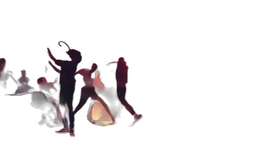 umbrella, staff, mask, dress transparent PNG cut-out