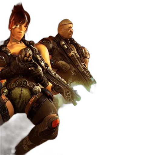 concept art, 3d render, cyberpunk, leeloo transparent PNG cut-out