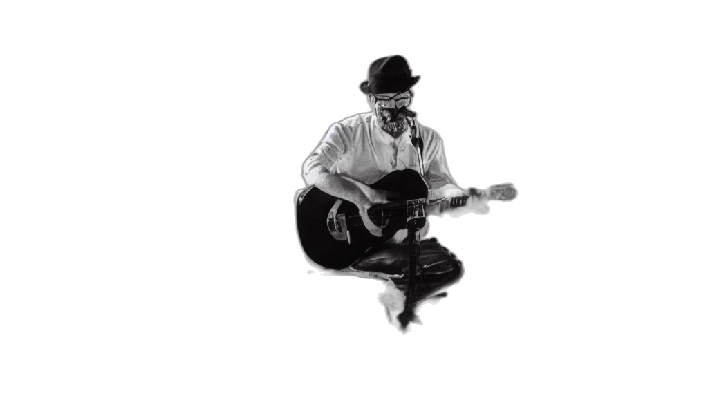 hat, photorealistic, concept art, 3d render, man, performing, stage, claymation transparent PNG cut-out