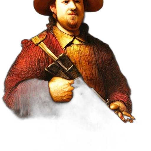 staff, hat, weapon, face transparent PNG cut-out
