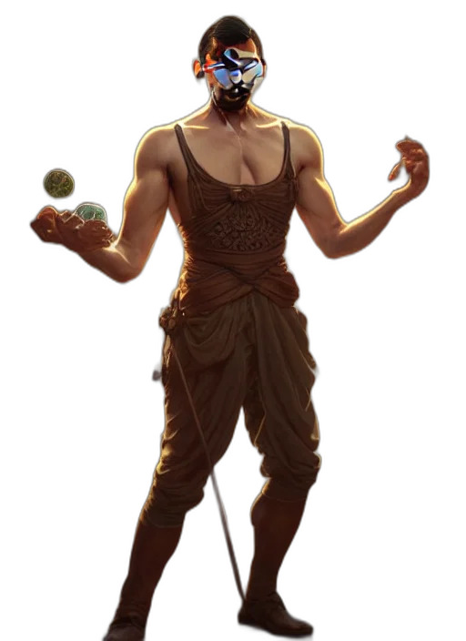 staff, mask, concept art, fantasy art transparent PNG cut-out