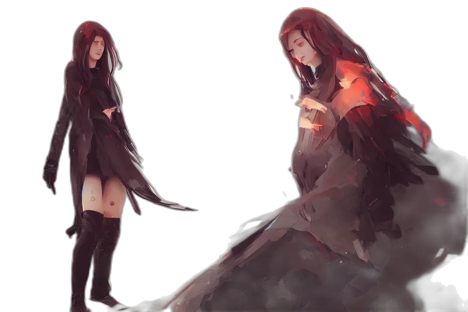 dress, creature, concept art, fantasy art transparent PNG cut-out