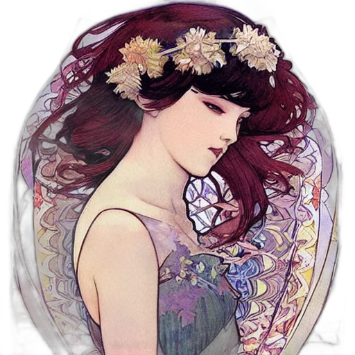 dress, crown, jewelry, flower, fantasy art, watercolor, pixel art, concept art transparent PNG cut-out