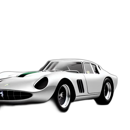 car, 3d render, photorealistic, concept art, cartoon, retro, futuristic, ferrari transparent PNG cut-out