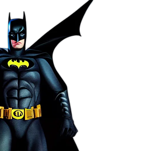 comic book art, concept art, michael, keaton, batman transparent PNG cut-out