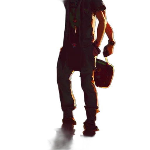 staff, robot, mask, jacket transparent PNG cut-out