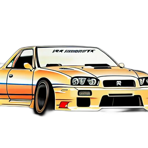 car, photorealistic, concept art, watercolor transparent PNG cut-out