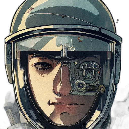 face, robot, mask, comic book art, concept art, anime, pixel art, outer space transparent PNG cut-out