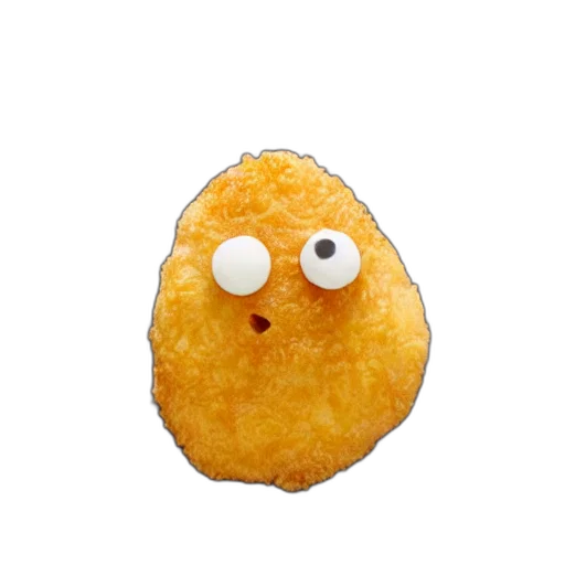 food, face, animal, creature, photorealistic, chicken, nugget transparent PNG cut-out