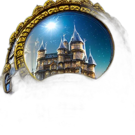crown, jewelry, staff, mask, fantasy art, concept art, outer space, irisdescent transparent PNG cut-out