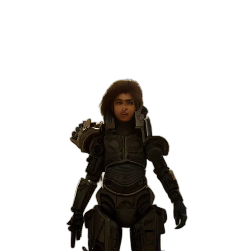 robot, staff, weapon, jacket transparent PNG cut-out
