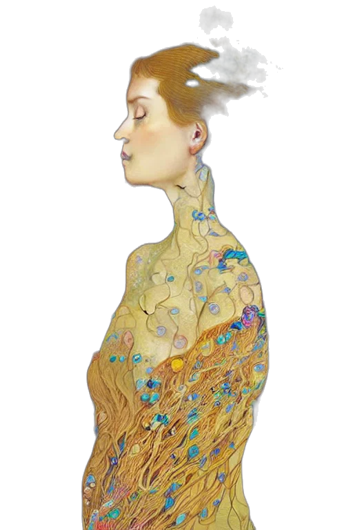 dress, jewelry, crown, mask, watercolor, concept art, oil painting, fantasy art transparent PNG cut-out
