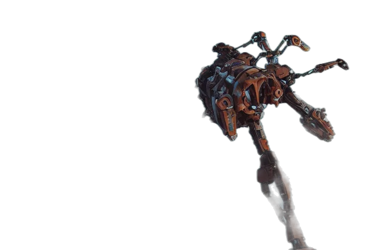 robot, weapon, staff, dragon transparent PNG cut-out