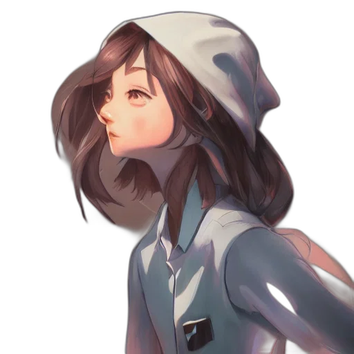 robot, jacket, hat, face transparent PNG cut-out