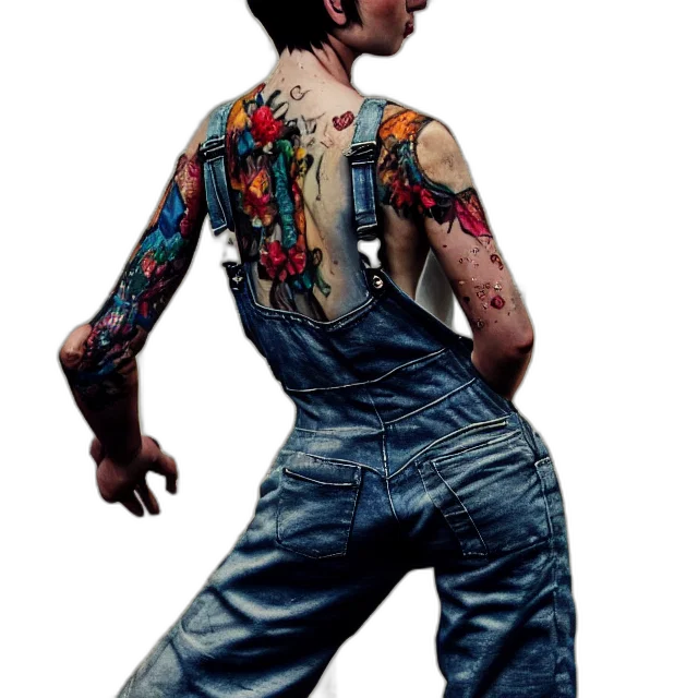 jacket, dress, cyberpunk, concept art, photorealistic, full, body, pose transparent PNG cut-out