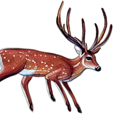 animal, creature, crown, watercolor, concept art, photorealistic, fantasy art, earth tones transparent PNG cut-out