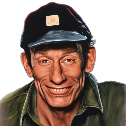 face, hat, staff, robot transparent PNG cut-out