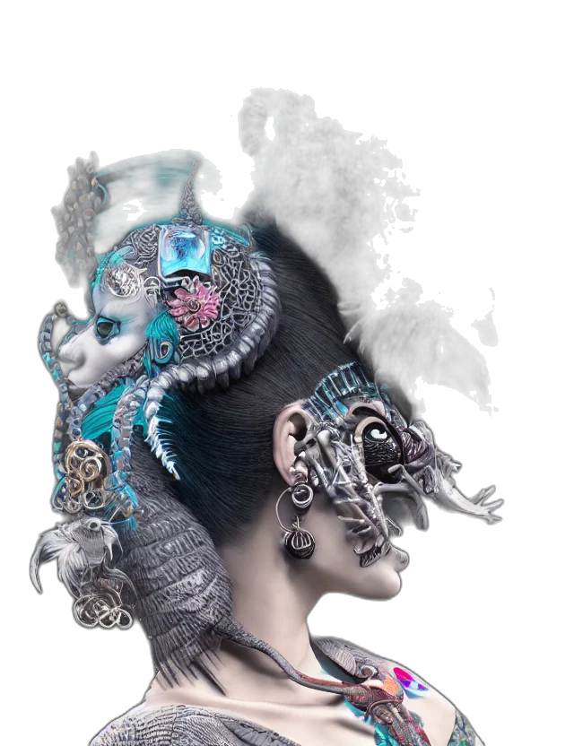 mask, crown, dragon, hat transparent PNG cut-out