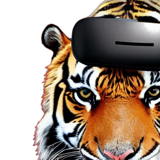 animal, 3d render, photorealistic, tiger transparent PNG cut-out